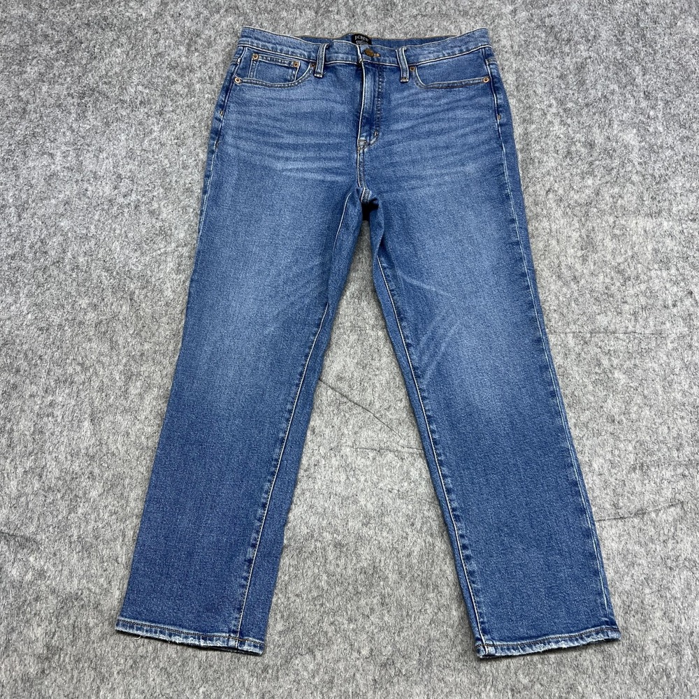 J Crew Jeans Womens 31 Blue Essential Straight Lyocell Stretch Denim Casual
